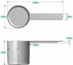 70 mL (2.37 Oz. | 4.73 Tablespoon) Long Handle Scoop for Measuring Coffee, Pet Food, Grains, Protein, Spices and Other Dry Goods (Pack of 25)