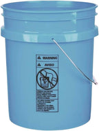 House Naturals 5 Gallon Premium HPDE Plastic Bucket - Made in USA Food Grade Storage Container, BPA Free All Purpose Pail (4, Light Blue)
