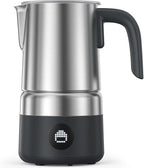 Milk Frother and Steamer [Upgraded], AMZCHEF All-in-1 Detachable Frother for Coffee 600W, Automatic Warm and Cold Foam Maker, Stainless Steel Jug, Dishwasher Safe, LED Display