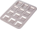 CHEFMADE Financier Cake Pan, 12-Cavity Non-Stick Square Muffin Pan Biscuits Cookies Bakeware for Oven Baking (Champagne Gold