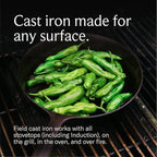 Field Company 8.38-Inch Cast Iron Skillet – Lightweight & Smooth, Made in USA, Pre-seasoned with Organic Oil – Great for 1–2 Servings (No.6 Small)