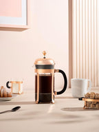 Bodum 34oz Chambord French Press Coffee Maker, High-Heat Borosilicate Glass, Stainless Steel, Copper – Made in Portugal
