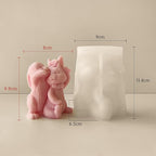 Couple Rabbit Candle Mold - Resin Casting Silicone Molds for Home Decor & Candle Making Wave Spiral Mold