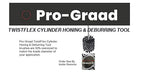 TwistFlex 3-1/4” (83mm) 320 Grit Silicon Carbide Cylinder Hone 77-83mm, Bores 2.99”-3.27” for KX250F 2004-18, YZ250F 2001-18, CRF250R 2004-18, WR250F 2001-09, RMZ250 2004-18, RZR 800 EPS 2011-14