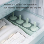 Popsicle Mold Set 4 Pieces Homemade Silicone Popsicle Maker Easy Release Ice Cream Molds Reusable DIY Pop Molds (Blue, IcyClassic Pops)