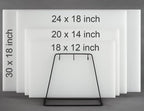 CURTA 2 Pack Cutting Boards for Kitchen, 20" x 14" x 0.5" White Coded Plastic Commercial Chopping Board with Anti Slip Surface Dishwasher Safe