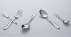 Mikasa Cocoa Blossom 65-Piece Flatware Set for 12, 18/10 Stainless Steel Silverware with Full Service and Serving Utensils, Elegant Floral Design
