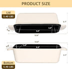 9x5 Enameled Cast Iron Loaf Pan with Lid - 2 in 1 Bread Pan for Baking Homemade Sourdough