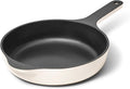 Caraway Cast Iron Skillet - 8” Enameled Cast Iron Pan With 3 Layer Enamel Coating - No Seasoning Required - Compatible With All Stovetops - Free From Forever Chemicals - Cream