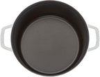 STAUB Cast Iron Dutch Oven 5.5-qt Round Cocotte, Made in France, Serves 5-6, White