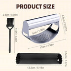 Stainless Steel Garlic Presser, Upgrade Rocker Crusher Masher with Garlic Peeling, 2026 New Portable Manual Stainless Steel Garlic Press for Home Kitchen Utensils (1)