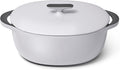 Caraway Enameled Cast Iron Dutch Oven - 8qt Dutch Oven With Lid - 3 Layer Enamel Coating - No Seasoning Required - Compatible With All Stovetops - Oven Safe - No Forever Chemicals - Gray
