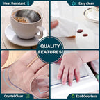 Multi Size Small PVC Glass Desk Laptop Cover Protector Mat Plastic Table Carpet Cloths Easy Clean Gaming Desk Topper Makeup Table Furniture Surface Protector 14x32 in Wipeable Waterproof Scrach Proof