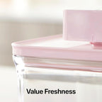 VAKUEN Premium Airtight Food Storage Containers ROSE 8P/SET, 6pcs Container, 1pcs Water Pitcher and Vacuum Sealer. Patented Double Silicone Lining, 100% Leak Proof, BPA-FREE
