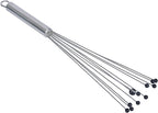 Restaurantware-German Standard 12.6 Inch Ball Whisk, 24 Kitchen Whisks With Silicone Balls - Ergonomic Handle, Dishwashable, Stainless Steel Manual Egg Beater, Durable, For Whisking, Stirring, Mixing