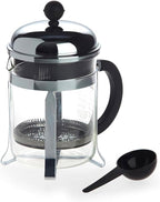 Bodum 17oz Chambord French Press Coffee Maker, High-Heat Borosilicate Glass, Polished Stainless Steel – Made in Portugal