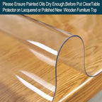 Desk Pad Blotter Clear 16x35.5 Inch Rectangular Plastic Tablecloths Runner Cover Protector Mat for Office Computer Desk Sofa Table Media Stand Top Protective Heat Resistant Rolled Craft Anti Scratch
