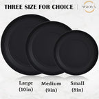 Wrova Wheat Straw Dinner Plates - 10 Inch Unbreakable Set of 8 - Dishwasher & Microwave Safe Reusable Plates - Lightweight for Kitchen, Camping (Classic Series)