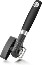 Beneno Can Opener, Manual Side Safe Cut Can Opener Smooth Edge with Durable Sharp Blade, Effort-Saving Knob & Comfortable Non-slip Handle, Black