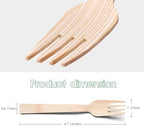 Bamboo Cutlery - 2200 PK 6.7" Bamboo Forks Disposable 100% Compostable Forks Bulk Biodegradable Renewable Natural Utensils for Travel/Camping/Wedding/Party Asin