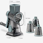 Cheese Grater with Handle, Multifunctional Manual Rotary Cheese Grater - Cheese Shredder Easily Chop Carrots, Potatoes, Vegetables and Fruits and Easy to Clean(blue)