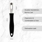 Channel Knife Lemon Peeler Zester-Garnish for Cocktail Mixers- Triangular, V-Shaped Stainless Steel Professional Grade Bar Tool-Fruit Peeler Zester (Peeler A)
