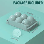 WIBIMEN Large Ice Cube Molds, Big Round Whiskey Ice Cube Trays for Freezer, Easy to Fill & Release, Whiskey Bourbon Cocktail(1.9In*6 Balls- Blue/1 Pack)