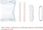 MILIVIXAY 2PCS Pillar Candle Mold -Height: 6.0inch,Diameter:2.0inch-30ft Long Wicks, 2pcs Wick Holders, a Mold Sealer and a Lead Wire Included as a Gift.