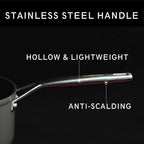 MsMk 12 1/2 inch Non Stick Frying Pan with Lid,Titanium and Ceramic Nonstick Large Skillet，Stay-Cool Handle,Scratch-resistant,Non-Toxic,Induction，Dishwasher Safe, Oven Safe to 700°F