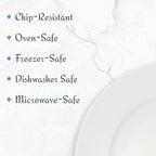Mikasa Delray 40-Piece White Dinnerware Set, Service for 8, Durable Porcelain Plates, Bowls, and Mugs, Dishwasher and Microwave Safe