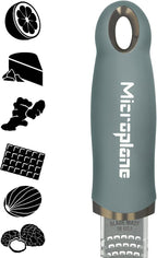 Microplane Premium Classic Zester - Eucalyptus Green | Lemon Zester tool, Hard Cheese & Vegetable Grater | For Citrus, Parmesan Cheese, Garlic, Ginger, Nutmeg | Fine Stainless Steel Blade, Made in USA
