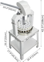 30PCS Vertical Type Manual Dough Dividing Machine 36g-192g/pcs Bakery Dough Cutter Machine Manual Dough Divider with 2 Trays