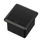 KYHSHJ USB Pop Up Floor Socket Kit with 2 * 20A Receptacle，4.8A 1 USB-A Ports &1 USB-C Port，Corrosive Resistant Hardware,Black