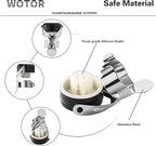 WOTOR Champagne&Wine Bottle Stoppers Stainless Steel with Food Grade Silicone, Leak Proof Keep Fresh Reusable Saver, Cork Suitable for Wine, Champagne, Cava, Prosecco and Sparkling (4 Pack Silver）
