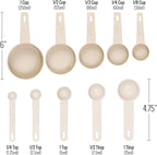 Beille 7pc Wheat Straw Complete Kitchen Utensils Set, Cream