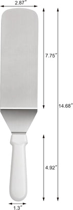 New Star Foodservice 36213 Plastic Handle Flexible Grill Turner/Spatula, 14.5-Inch, White