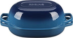 Enameled Cast Iron Oval Dutch Oven Pot with Lid, Dutch Oven for Sourdough Bread Baking, Oval Bread Pan, 7qt, Lake Blue