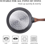 SENSARTE Nonstick Frying Pan Skillets, Swiss Granite Coating Omelette Pans, Healthy Cookware Chef's Pan, Free of Intentionally Added PFOA (8+12.5 Inch)