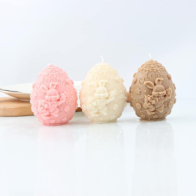 Rabbit Egg Soap & Candle Mold - Silicone, Ice Sculpture & Bird Shapes - Aroma Plaster Mold