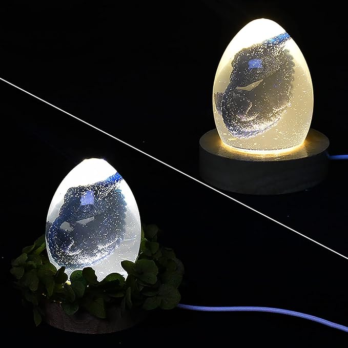 2 Pack Dragon Egg Mold - Dinosaur Silicone Mold for Resin, Candle, Easter Egg, Animal, Cartoon, Candles