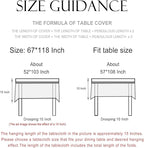 patdrea Designer French Rectangle Table Cloth,Vintage Linen Durable Leaves Pattern Floral Extra Long Tablecloth,Decor Table Cover for Kitchen Dining,Christmas,Thanksgiving,67"x118"-Cecilia a