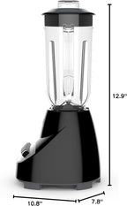 BLACK+DECKER 10-Speed Countertop Blender, BL2010BP, 6-Cup Plastic Jar, Dishwasher-Safe, Stainless Steel, Suction Feet