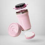 AeroPress Go Plus, Small Portable Coffee Maker Kit, Travel, Camping & Office, All-in-One French Press, Pour-Over & Espresso-Style Manual Brewer, 2 Min Brew for Less Bitterness, More Flavor, Pink
