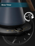 Electric Kettles, INTASTING Gooseneck Electric Kettle, ±1℉ Temperature Control, Stainless Steel Inner, Quick Heating, for Pour Over Coffee, Brew Tea, Boil Hot Water, 0.9L (Navy Blue)