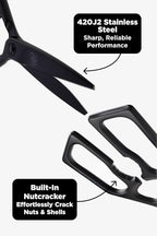 Dalstrong Japanese Stainless Steel Ambidextrous Kitchen Scissors - All Purpose - Heavy Duty - Detachable - Sharp Blade - Herbs, Pizza, Meat Cutting