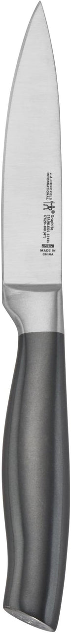 HENCKELS Graphite Razor-Sharp 4-inch Paring Knife, German Engineered Informed by 100+ Years of Mastery, Gray