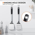 Stainless Steel Spatula Set, 1PC Heavy Duty Turner/Metal Spatula, High Heat Resistant Kitchen Cooking Utensils, Ideal Cookware for Frying Steak, Fish, Eggs or Pancakes