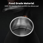 Mecity Electric Kettle Gooseneck Pour Over Kettle ±1℉ Temperature Control Quick Heating Water Boiler for Coffee & Tea & Formula Auto Shut Off Tea Kettle 1200 Watt, 0.8L, Matt Black, Barista Edition
