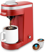 CHULUX Mini Coffee Maker for K Capsule, Single Serve Coffee Maker for One Cup Americano, Lightweight Pod Coffee Machine, Red