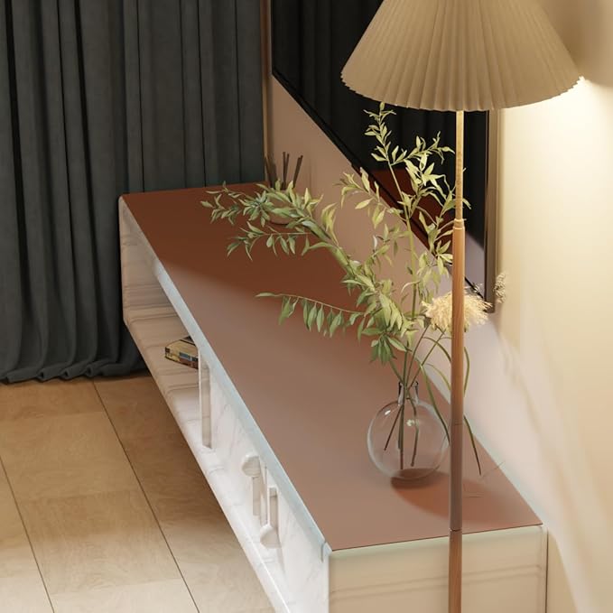 Dresser Cover Top - Can Be Used On Both Sides Waterproof and Easy to Clean Good Flatness Used for Dresser Table(Brown+Gray 10x36)